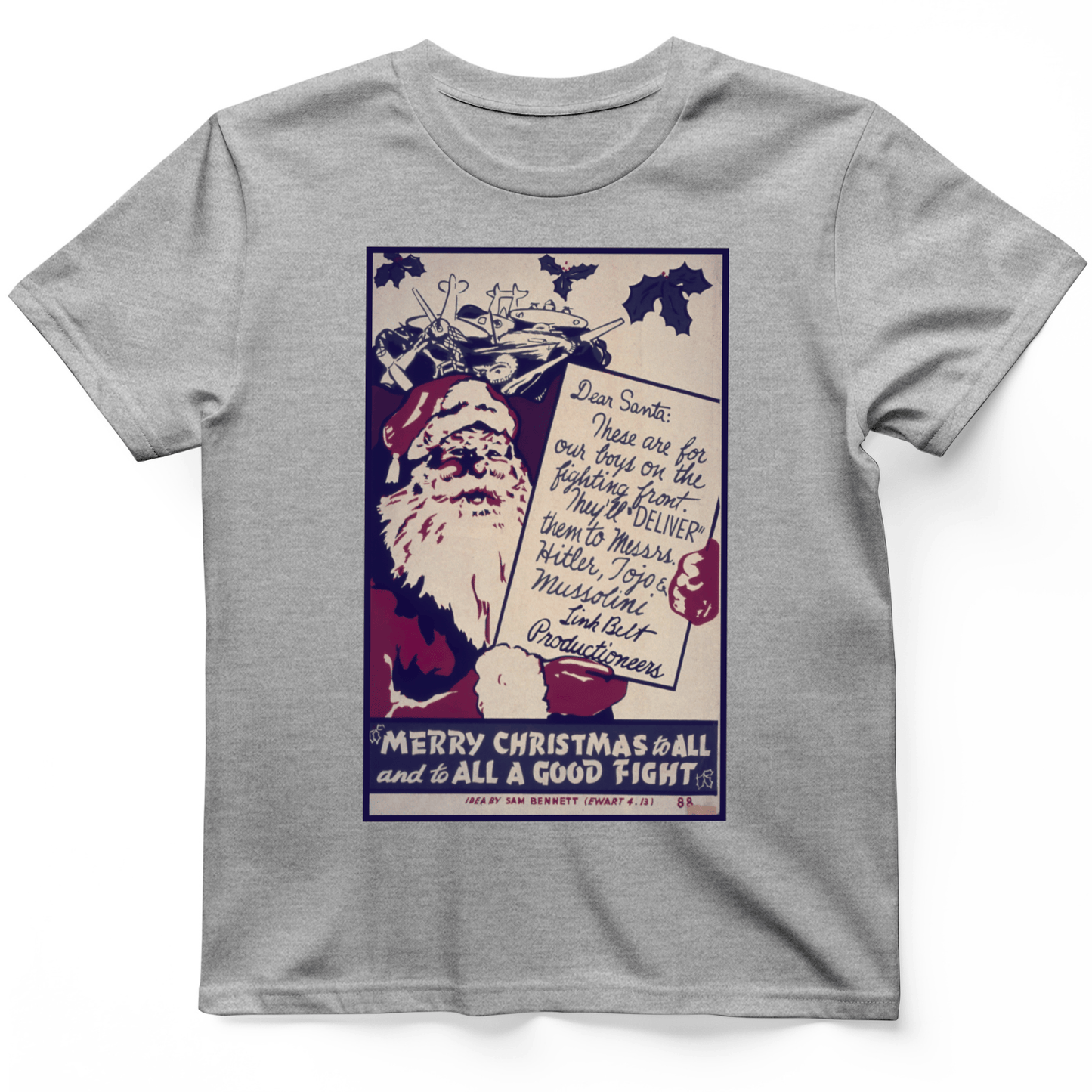 Merry Christmas To All And To All A Good Fight T-Shirt Sport Grey / S