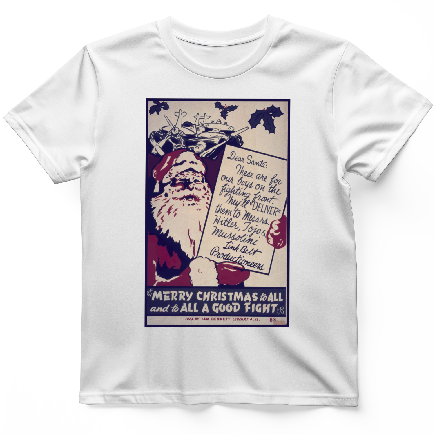 Merry Christmas To All And To All A Good Fight T-Shirt White / S