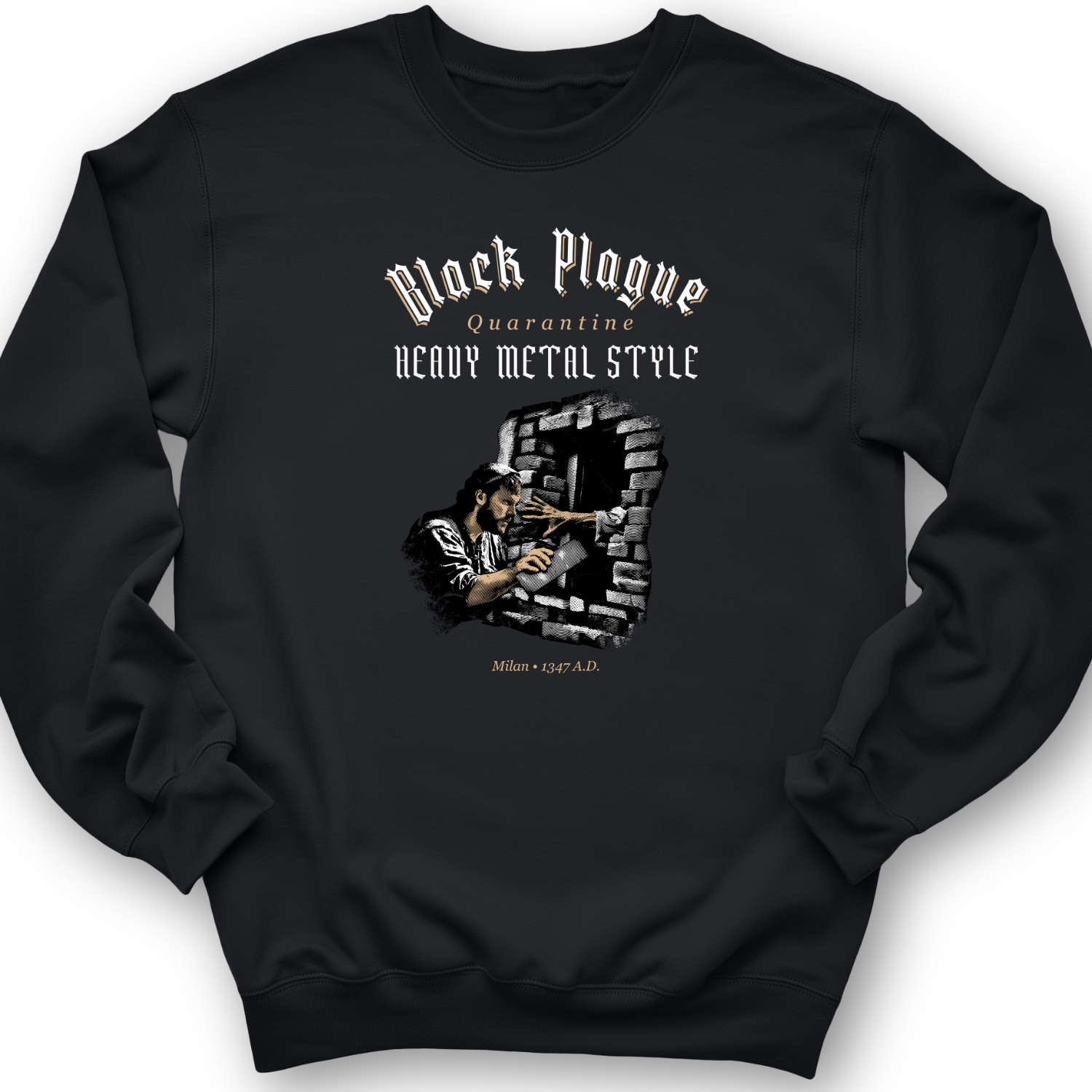 Milan Quarantine Crewneck Black / S