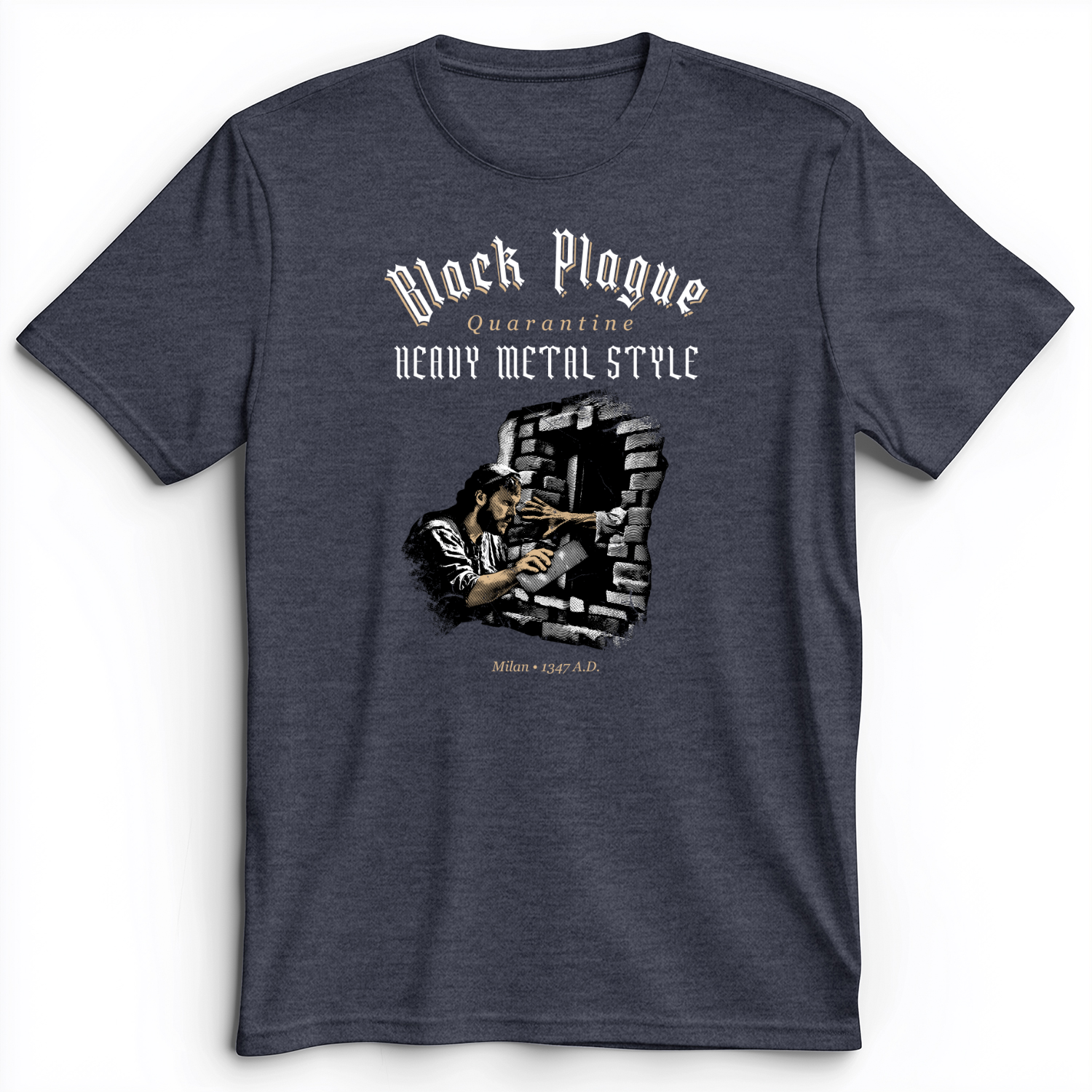 Milan Quarantine Premium Tee Heather Navy / S