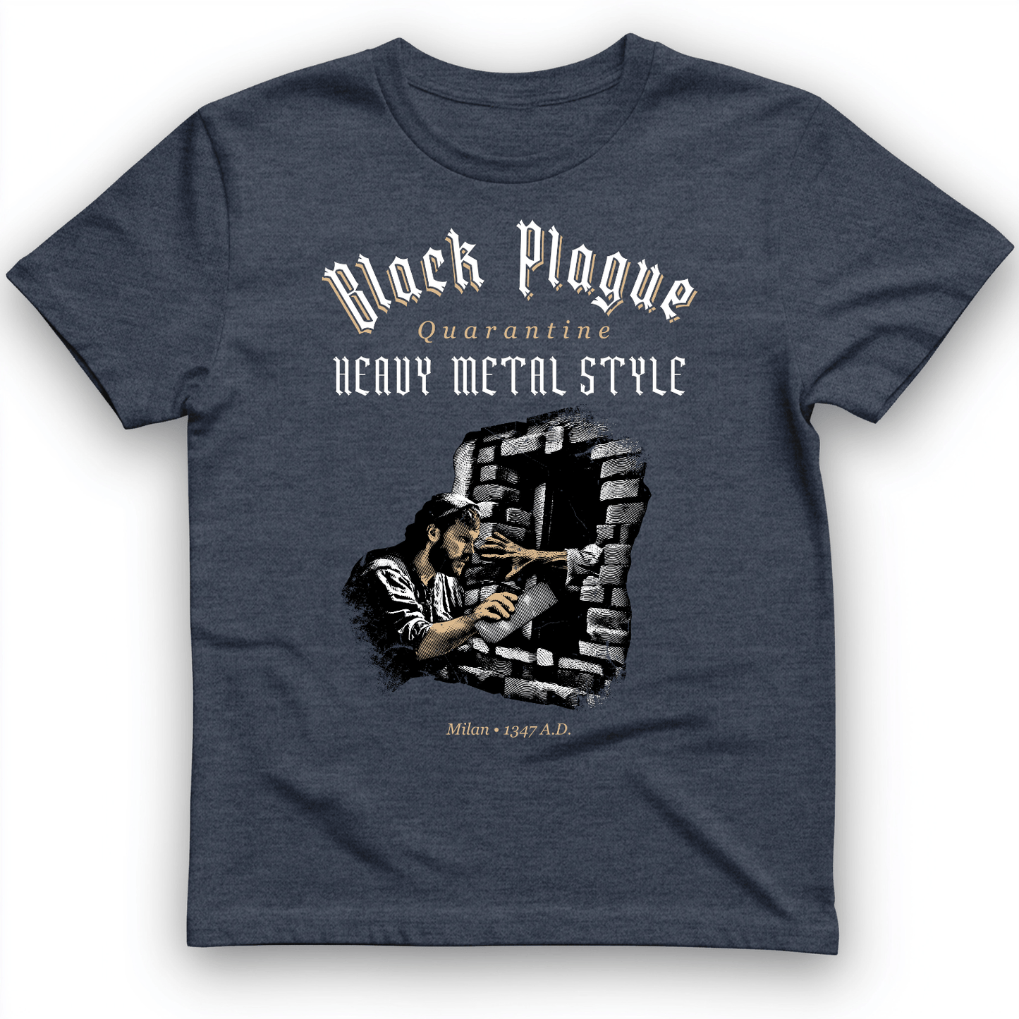 Milan Quarantine T-Shirt Heather Navy / S