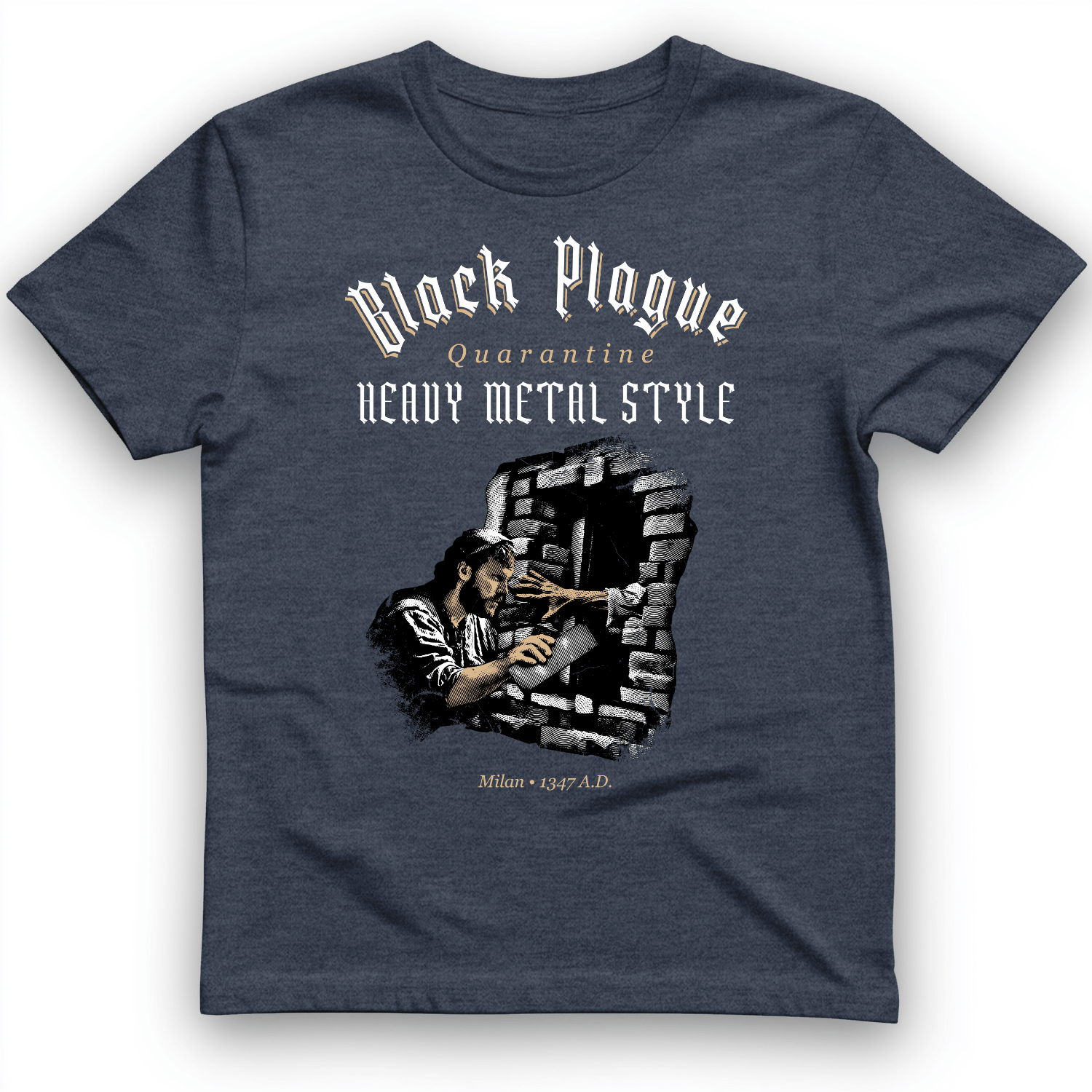 Milan Quarantine T-Shirt Heather Navy / S