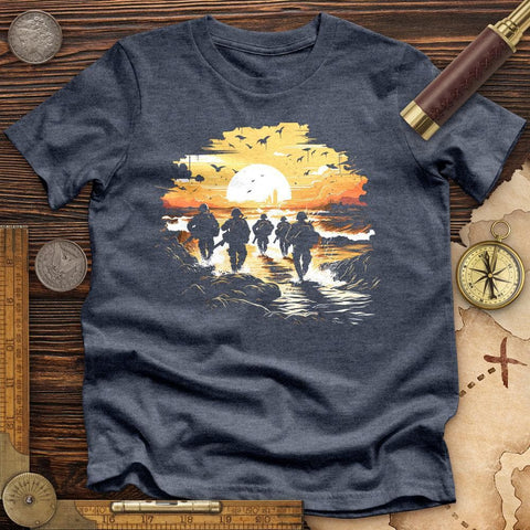 Military Vector Illustration High Quality Tee Heather Navy / S