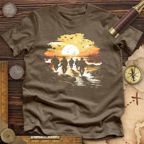 Military Vector Illustration High Quality Tee Heather Olive / S