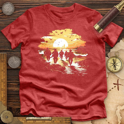 Military Vector Illustration High Quality Tee Heather Red / S