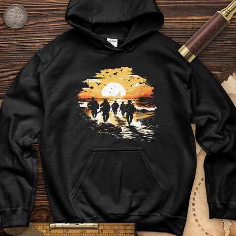 Military Vector Illustration Hoodie Black / S