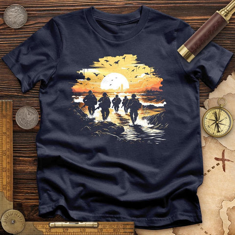 Military Vector Illustration T-Shirt Navy / S