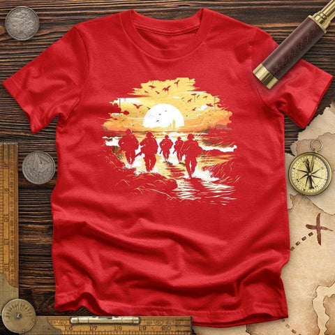 Military Vector Illustration T-Shirt Red / S
