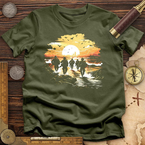 Military Vector Illustration T-Shirt Military Green / S