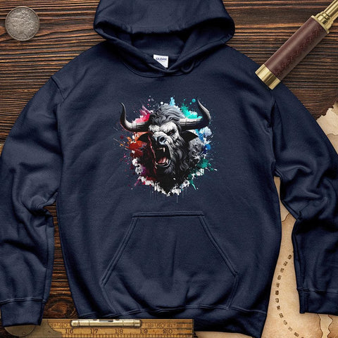 Minotaur Splatter Hoodie Navy / S