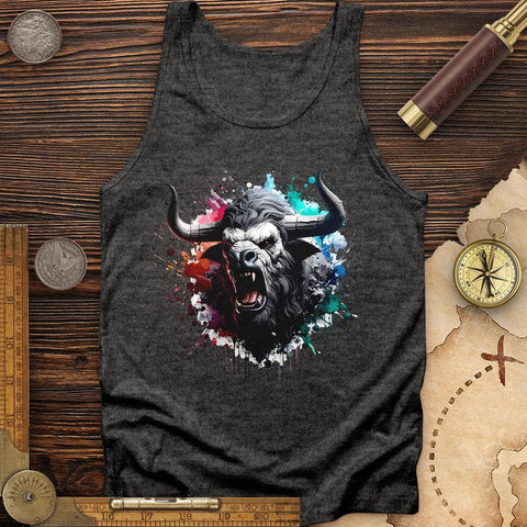 Minotaur Splatter Tank Charcoal Black TriBlend / XS