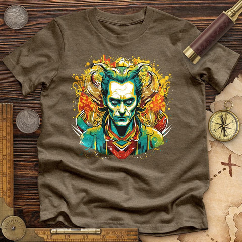 Mischievous Loki High Quality Tee Heather Olive / S