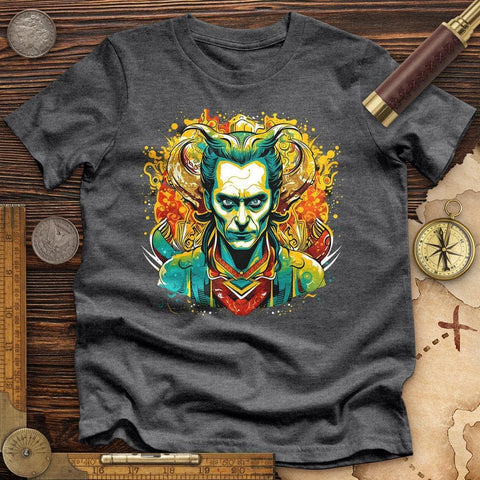 Mischievous Loki Premium QualityTee Dark Grey Heather / S