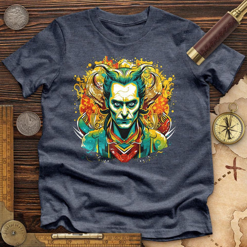 Mischievous Loki Premium QualityTee Heather Navy / S