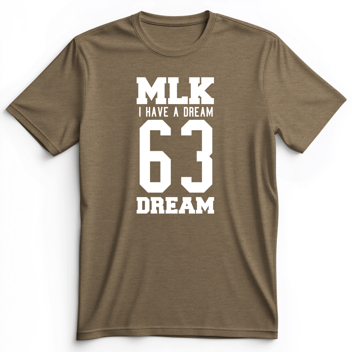 MLK 63 Premium Tee Heather Olive / S