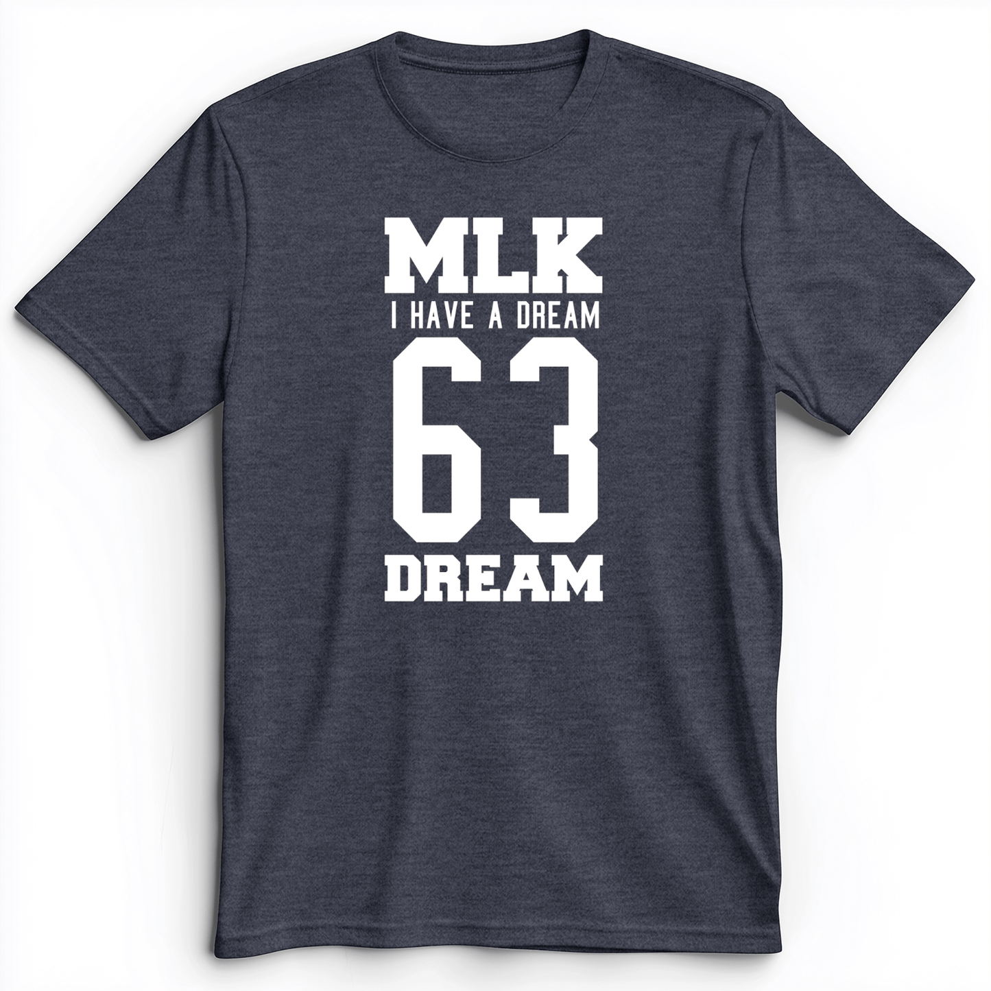 MLK 63 Premium Tee Heather Navy / S