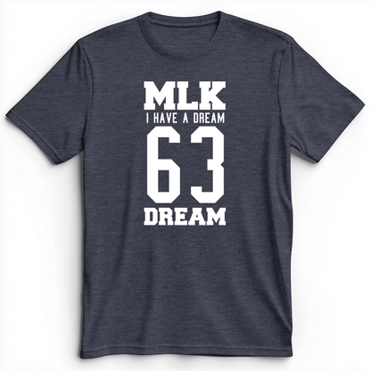 MLK 63 Premium Tee Heather Navy / S