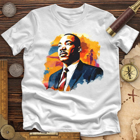 MLK Watercolor High Quality Tee White / S