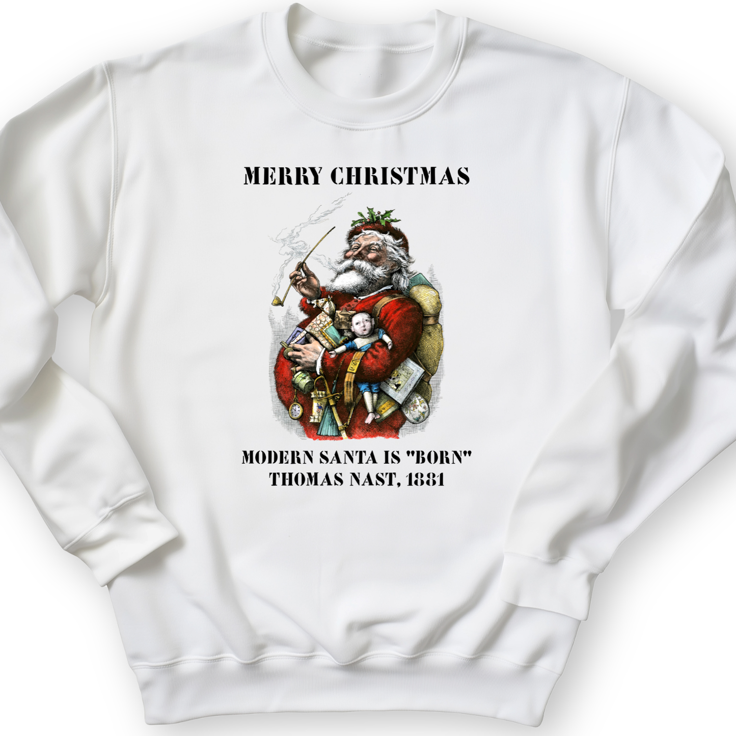 Modern Santa Claus Crewneck White / S