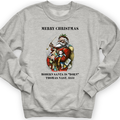 Modern Santa Claus Crewneck Sport Grey / S