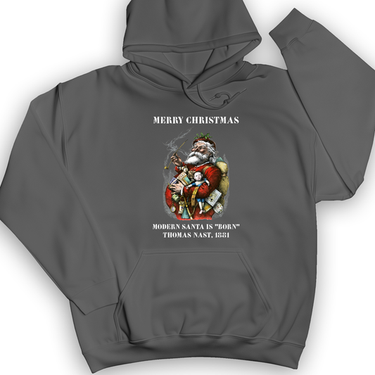Modern Santa Claus Hoodie Charcoal / S