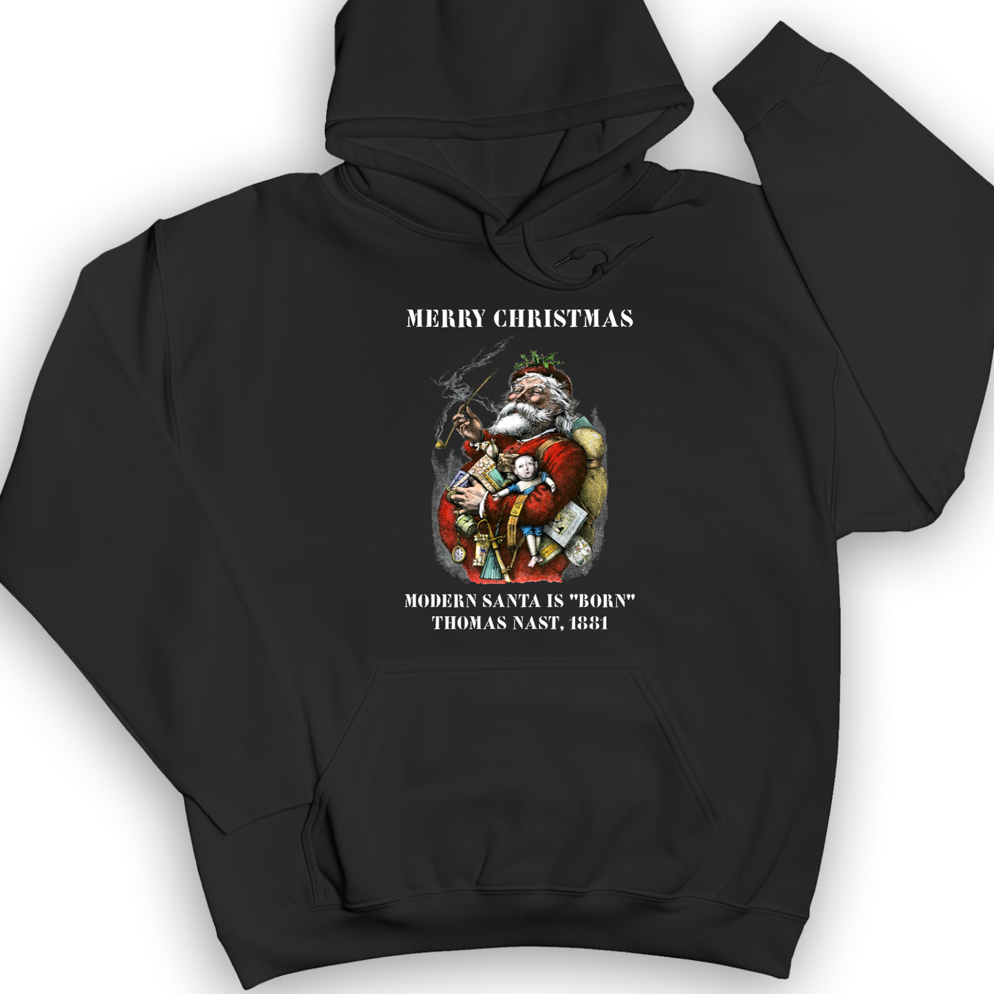 Modern Santa Claus Hoodie Black / S
