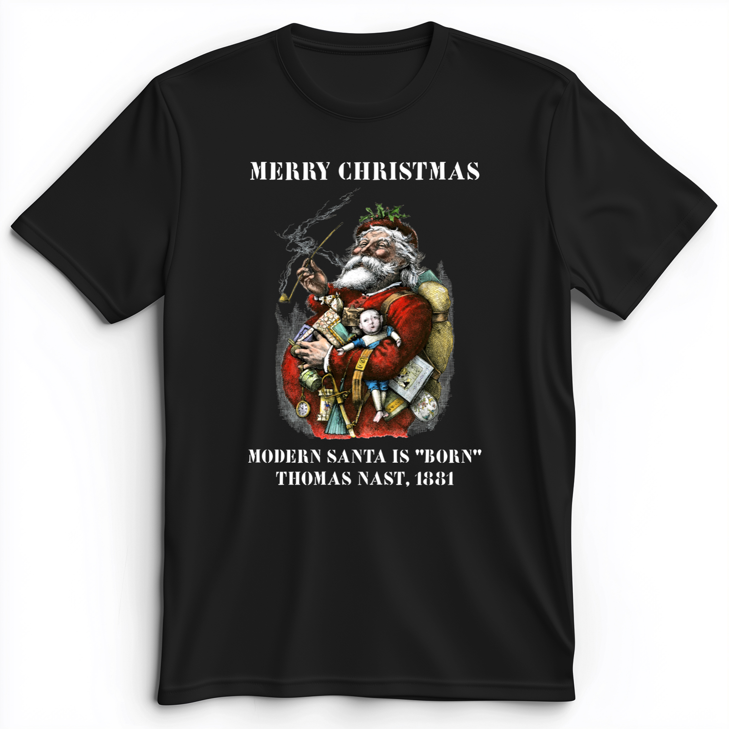 Modern Santa Claus Premium Tee Black / S