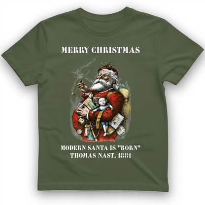 Modern Santa Claus T-Shirt Military Green / S