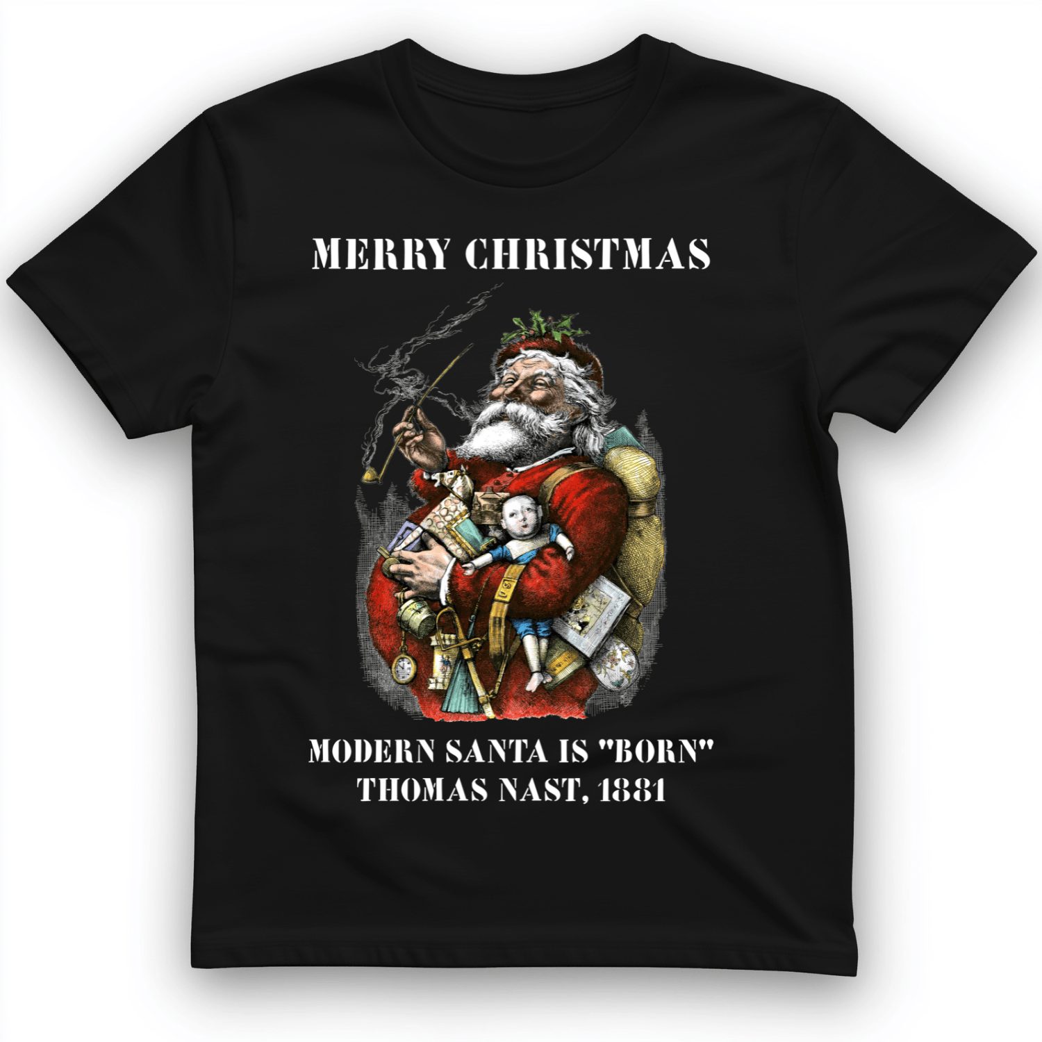 Modern Santa Claus T-Shirt Black / S