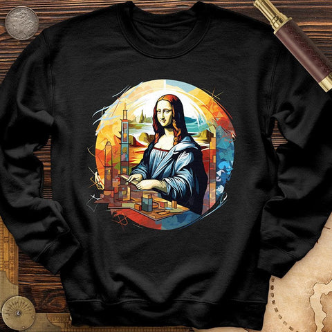 Mona Lisa Art Crewneck Black / S