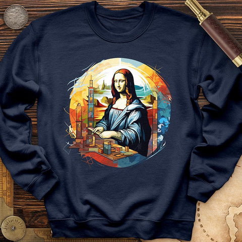 Mona Lisa Art Crewneck Navy / S