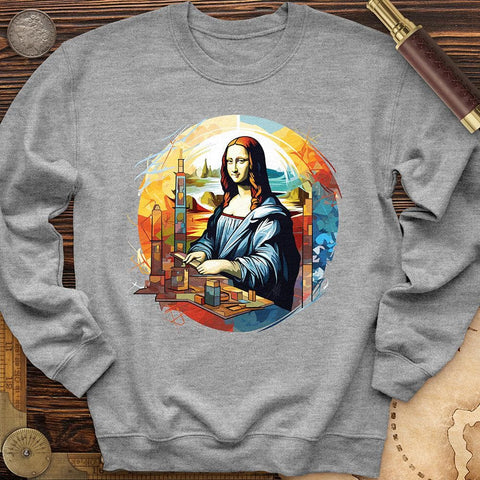 Mona Lisa Art Crewneck Sport Grey / S