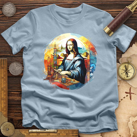 Mona Lisa Art High Quality Tee Light Blue / S