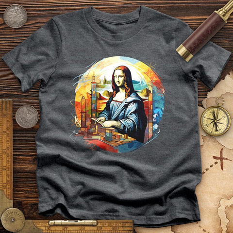 Mona Lisa Art High Quality Tee Dark Grey Heather / S