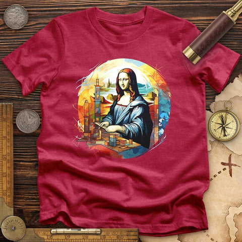 Mona Lisa Art High Quality Tee Heather Red / S