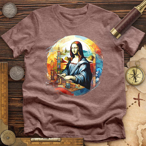 Mona Lisa Art High Quality Tee Heather Mauve / S