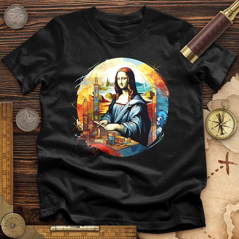 Mona Lisa Art High Quality Tee Black / S