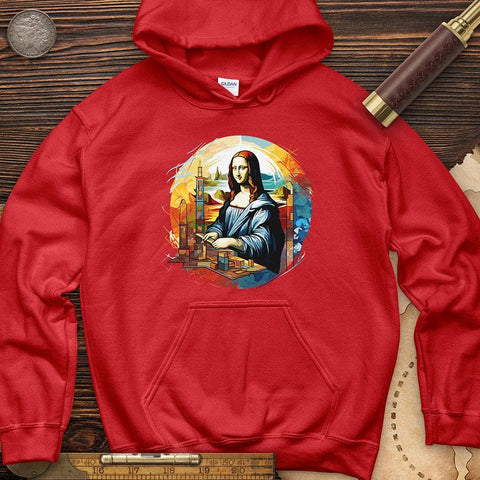 Mona Lisa Art Hoodie Red / S