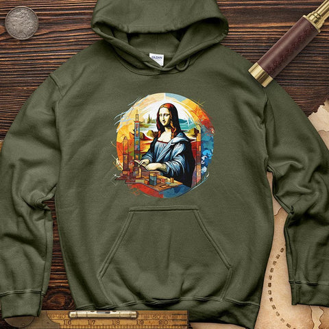 Mona Lisa Art Hoodie Military Green / S