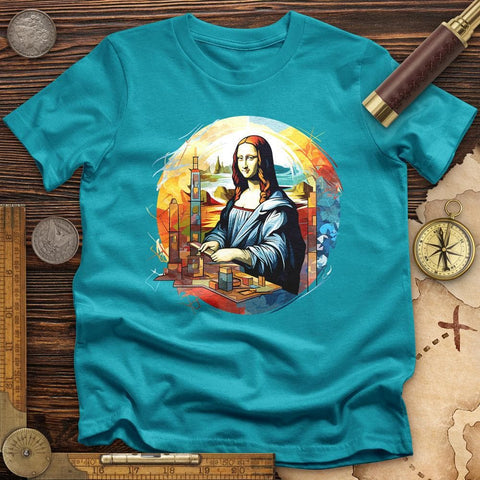 Mona Lisa Art T-Shirt Tropical Blue / S