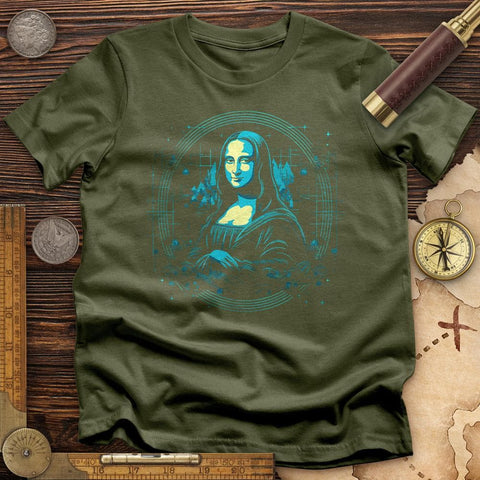 Mona Lisa Colored T-Shirt Military Green / S