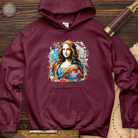 Mona Lisa Pastel Hoodie Maroon / S