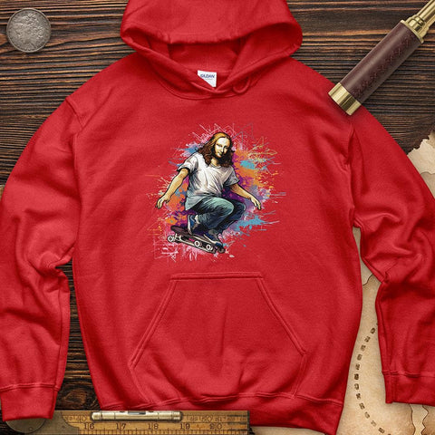 Mona Lisa Skateboard Hoodie Red / S