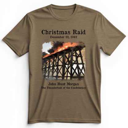 Morgan Xmas Raid Premium Tee Heather Olive / S