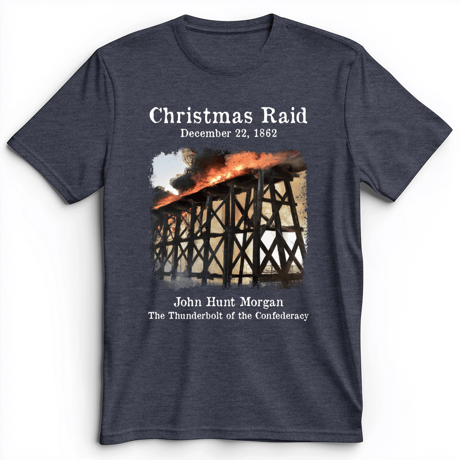 Morgan Xmas Raid Premium Tee Heather Navy / S
