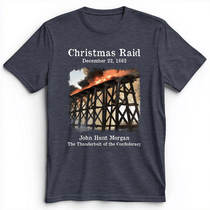 Morgan Xmas Raid Premium Tee Heather Navy / S