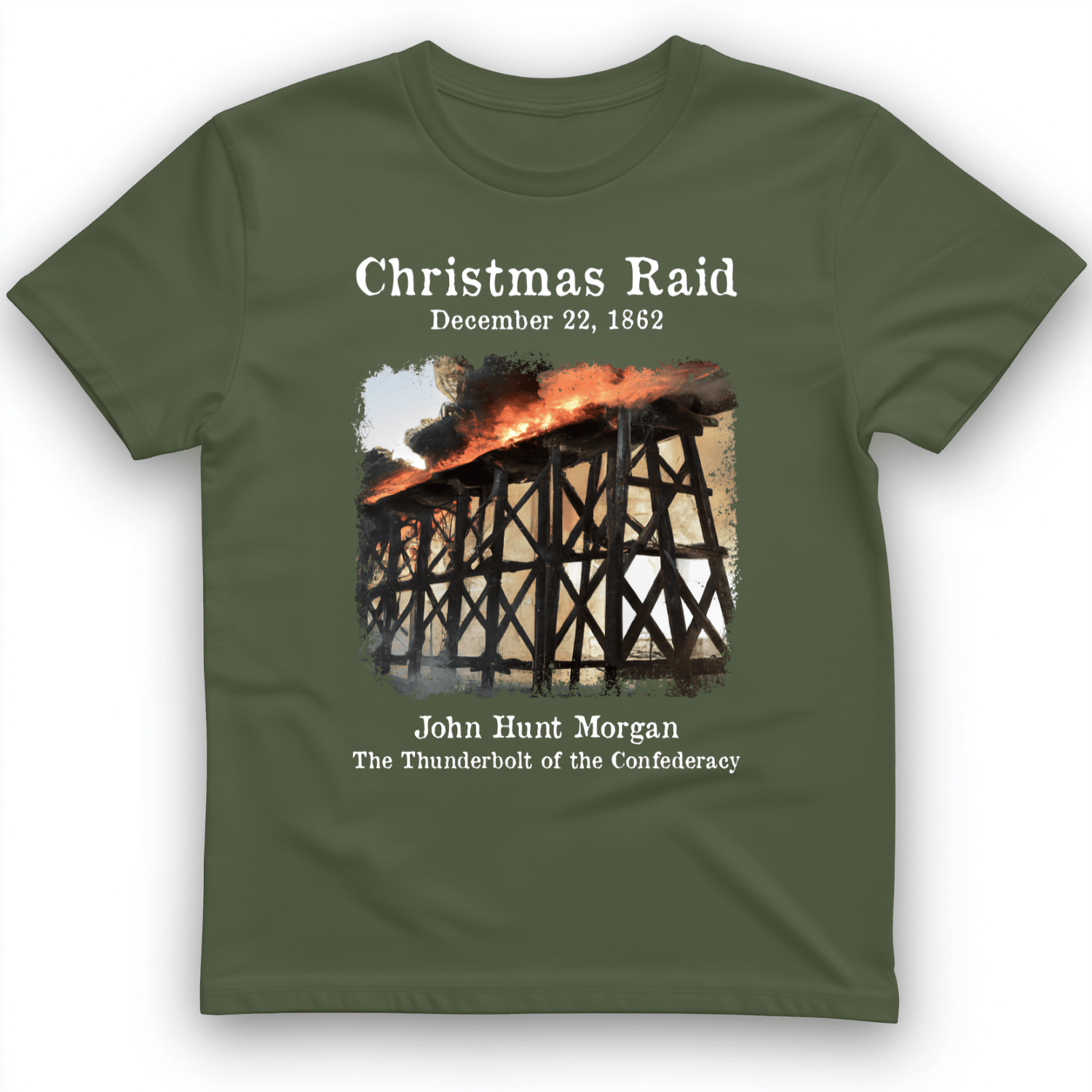 Morgan Xmas Raid T-Shirt Military Green / S