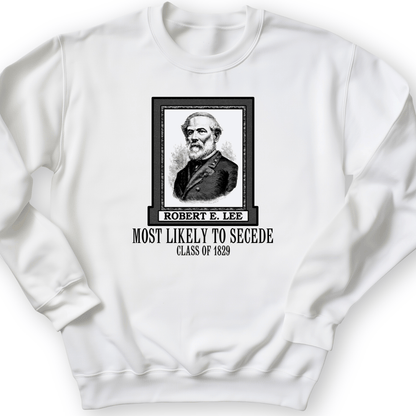 Most Likely to Secede Crewneck White / S