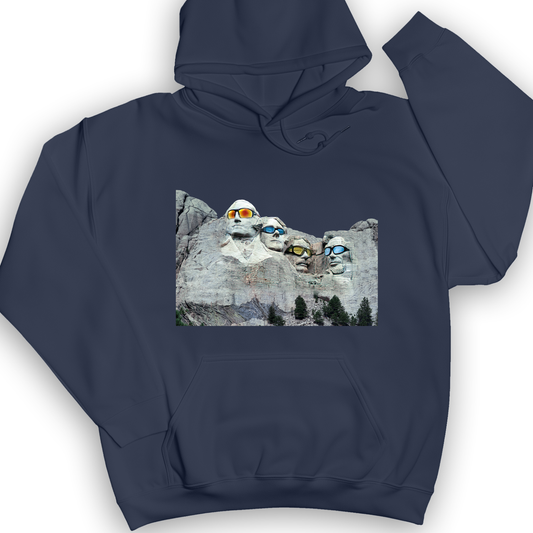 Mount Rushmore Shades Hoodie Navy / S