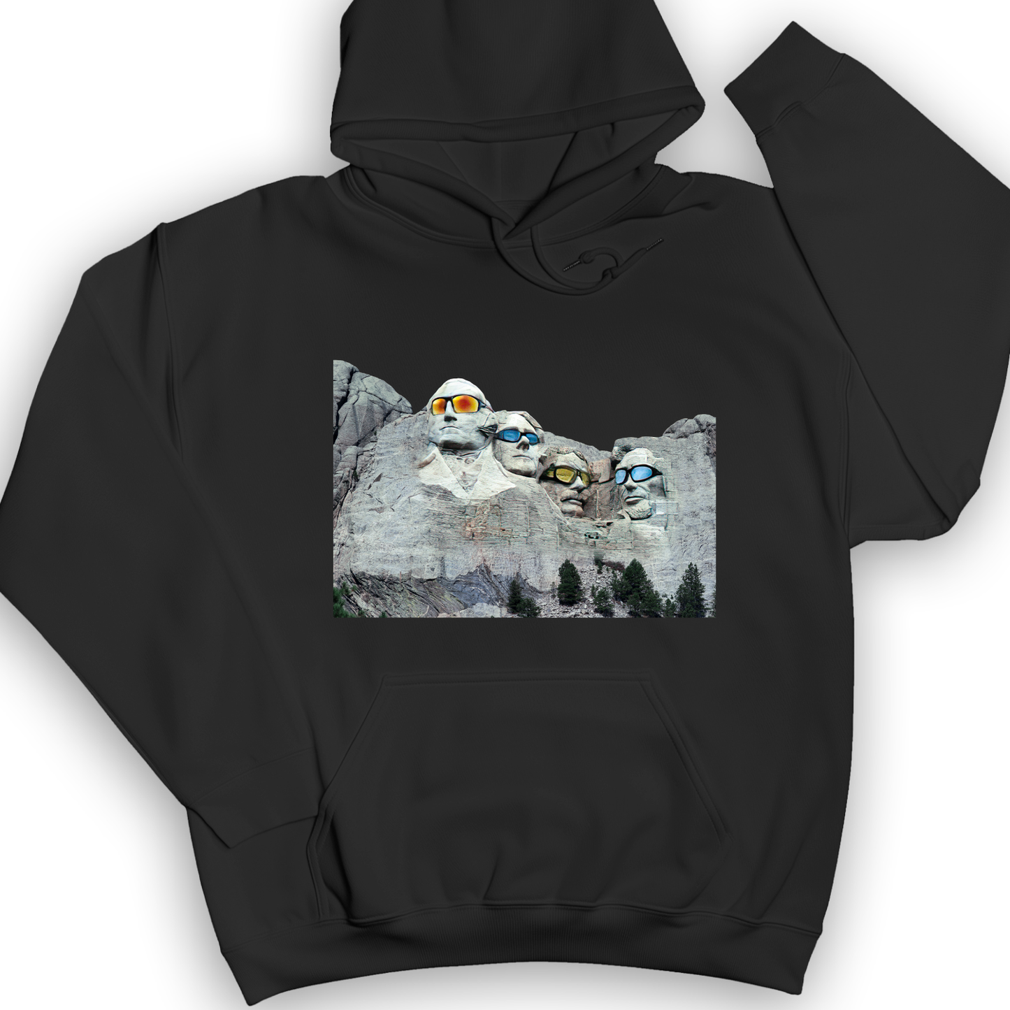 Mount Rushmore Shades Hoodie Black / S